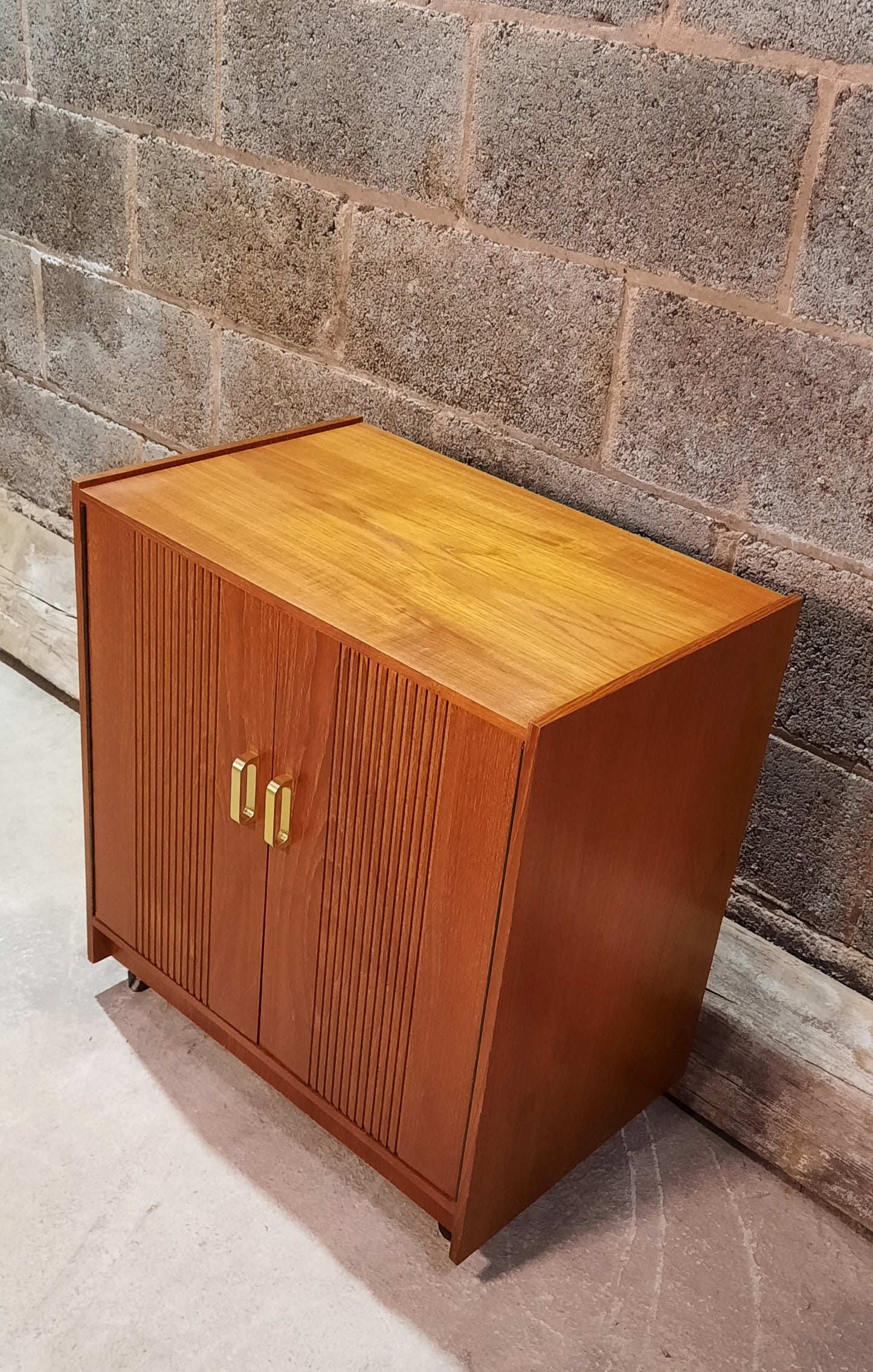 Mid Century, Teak Vinyl Storage Unit