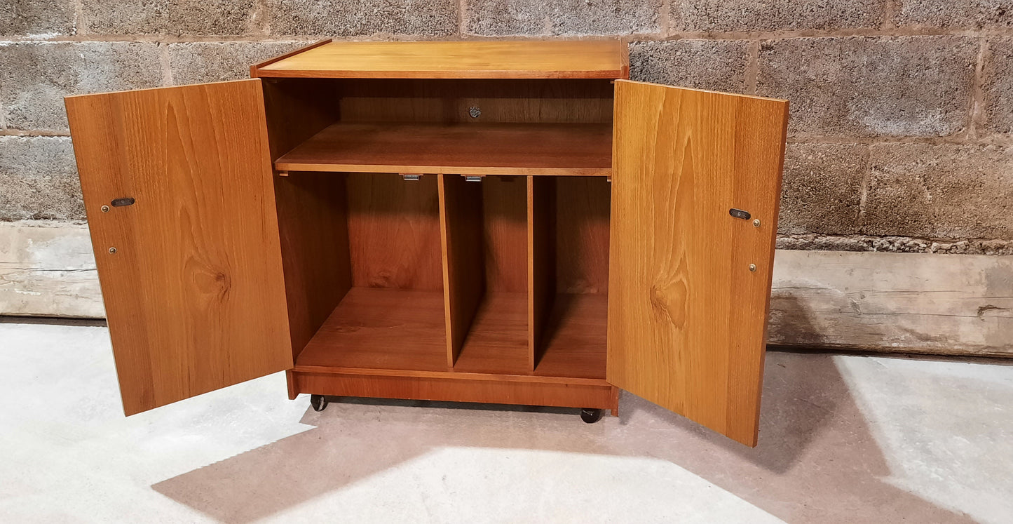 Mid Century, Teak Vinyl Storage Unit