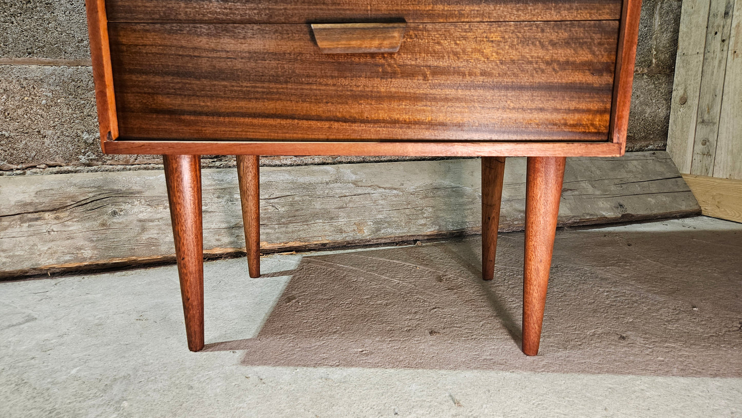 Mid Century Uniflex Dark Teak 6 drawer unit.