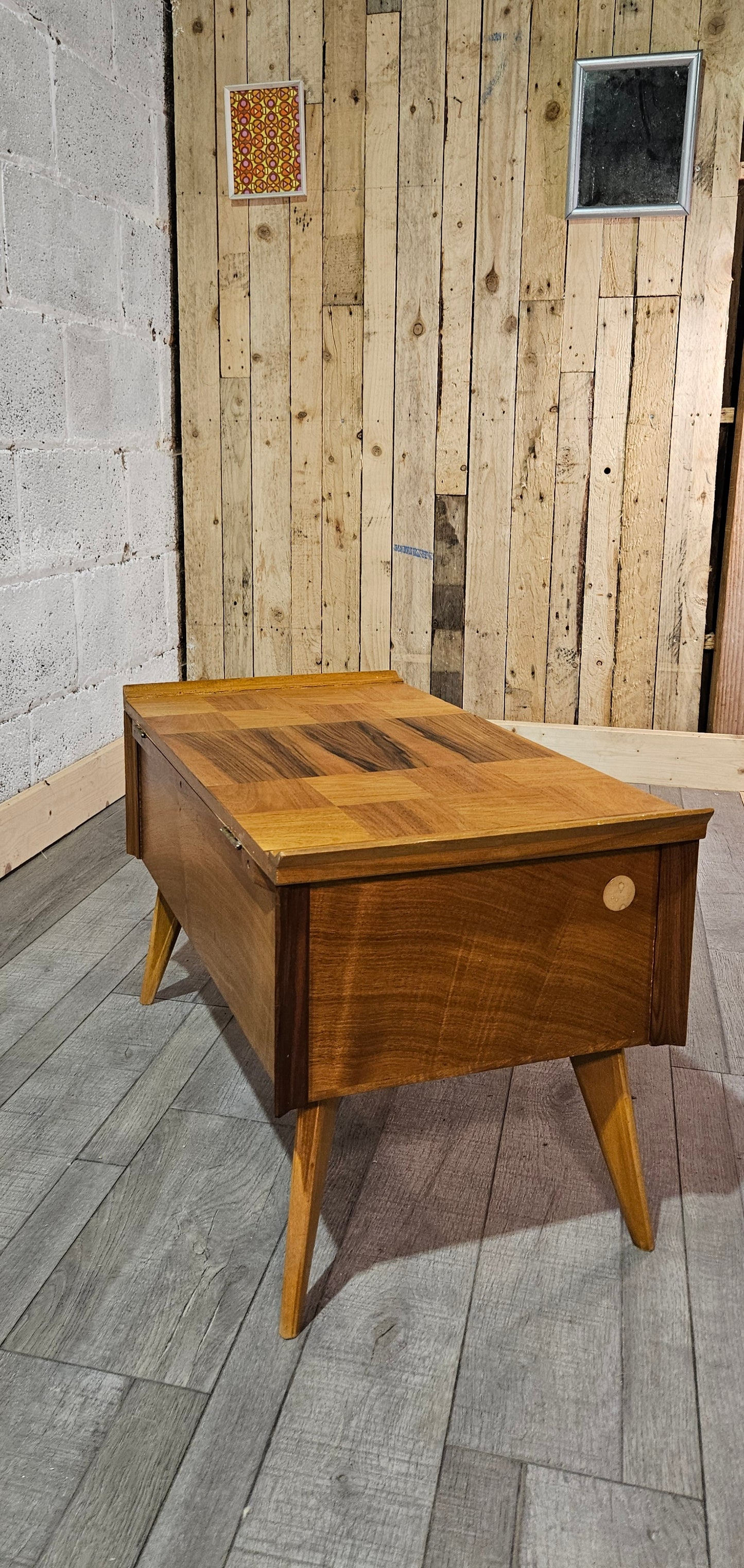 Mid Century Sewing Box/Coffee table