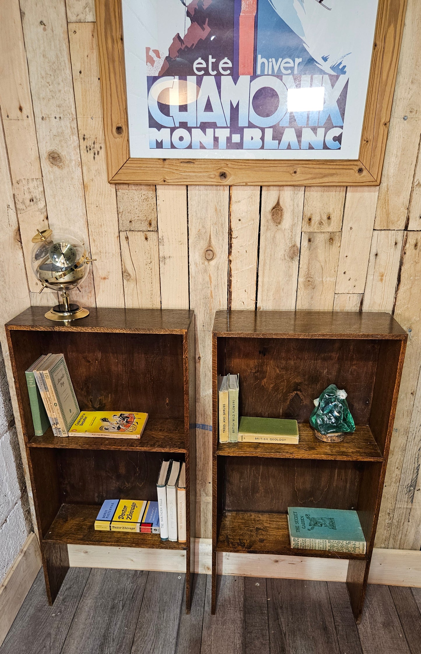 Two Small Oak 1920s Bookcases