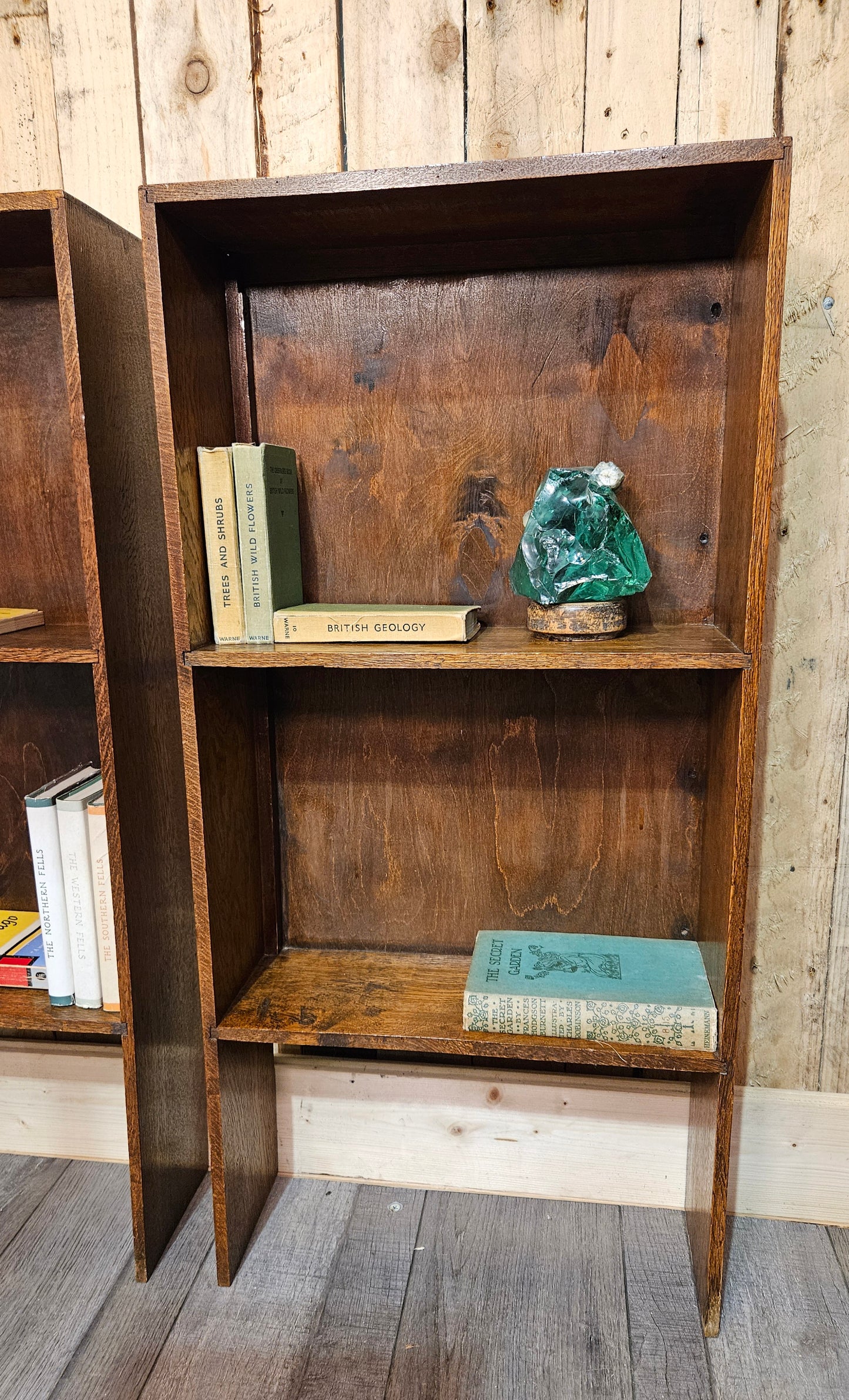 Two Small Oak 1920s Bookcases