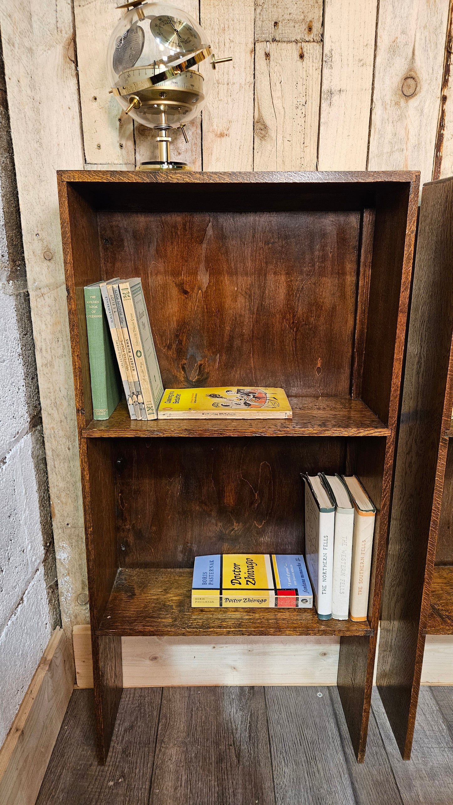 Two Small Oak 1920s Bookcases