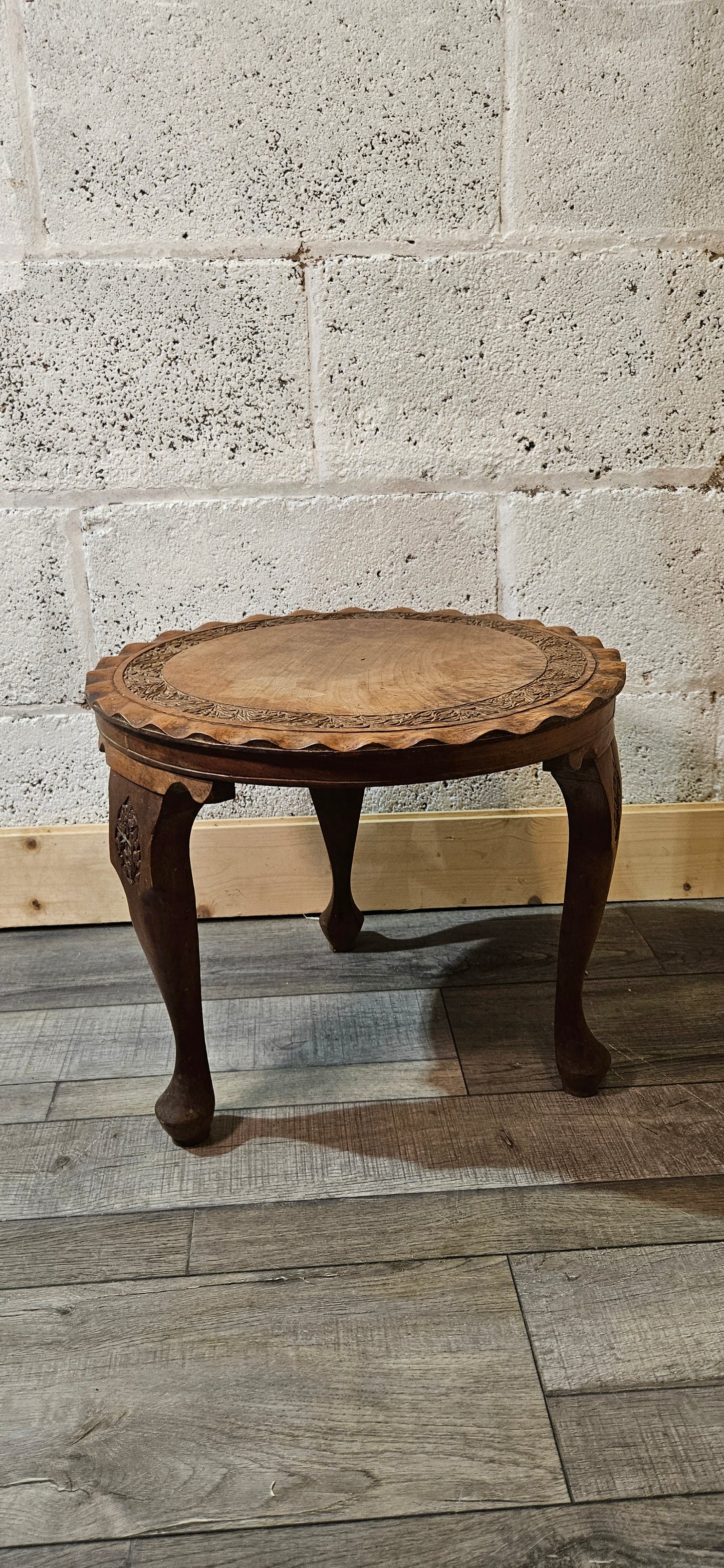 Pie Crust Edged Side Table