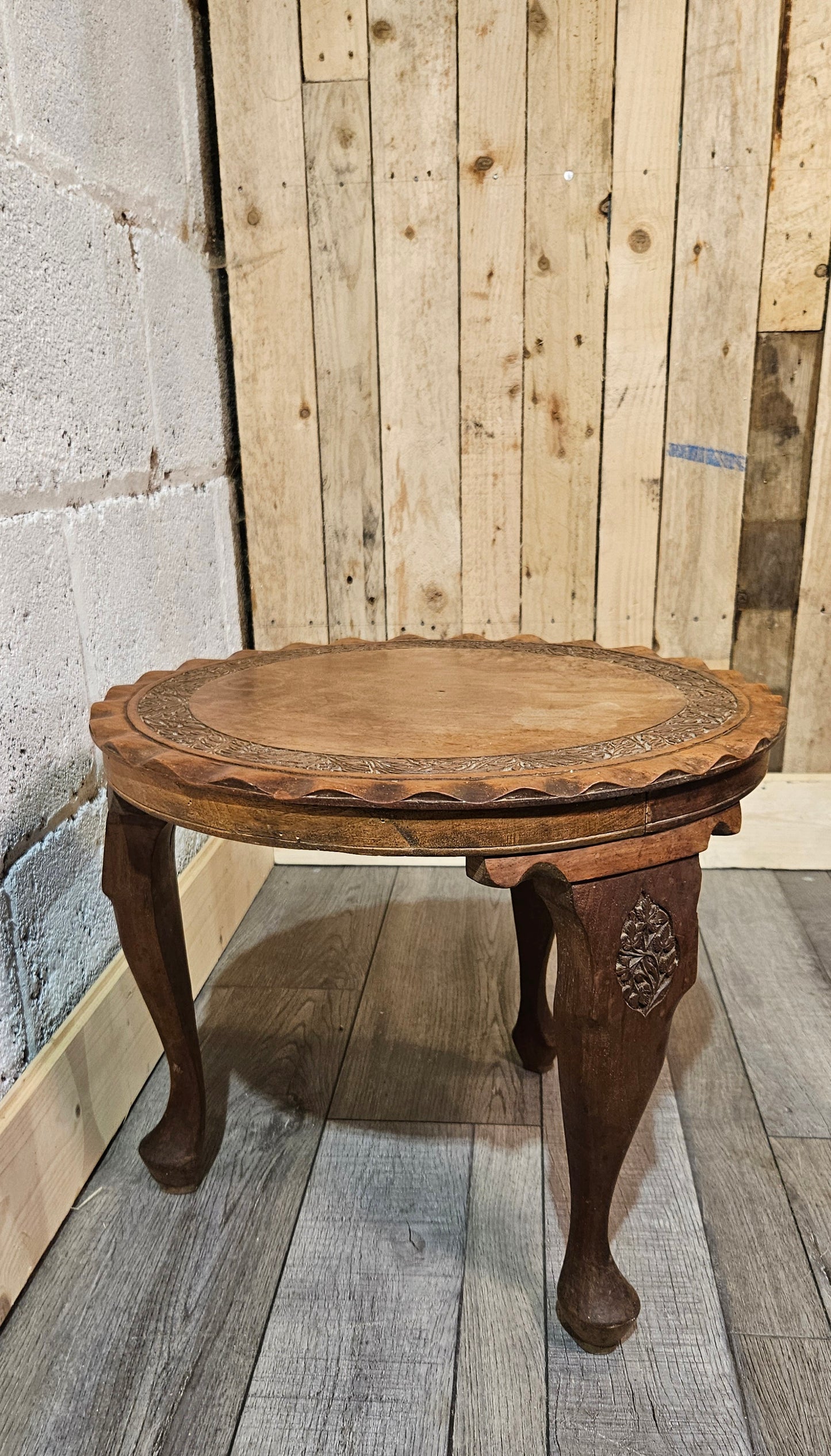 Pie Crust Edged Side Table