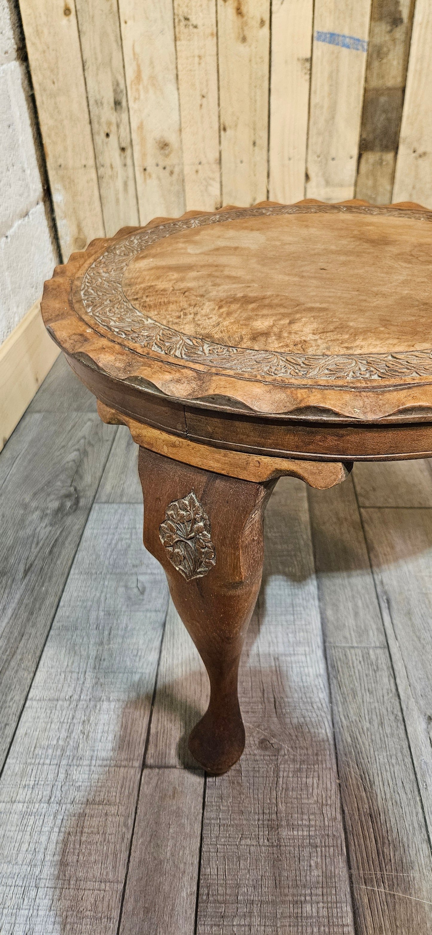 Pie Crust Edged Side Table