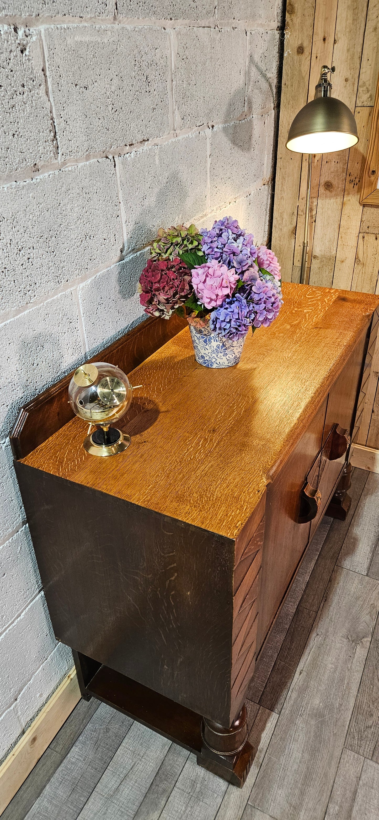 Oak Art Deco Sideboard by Venesta.