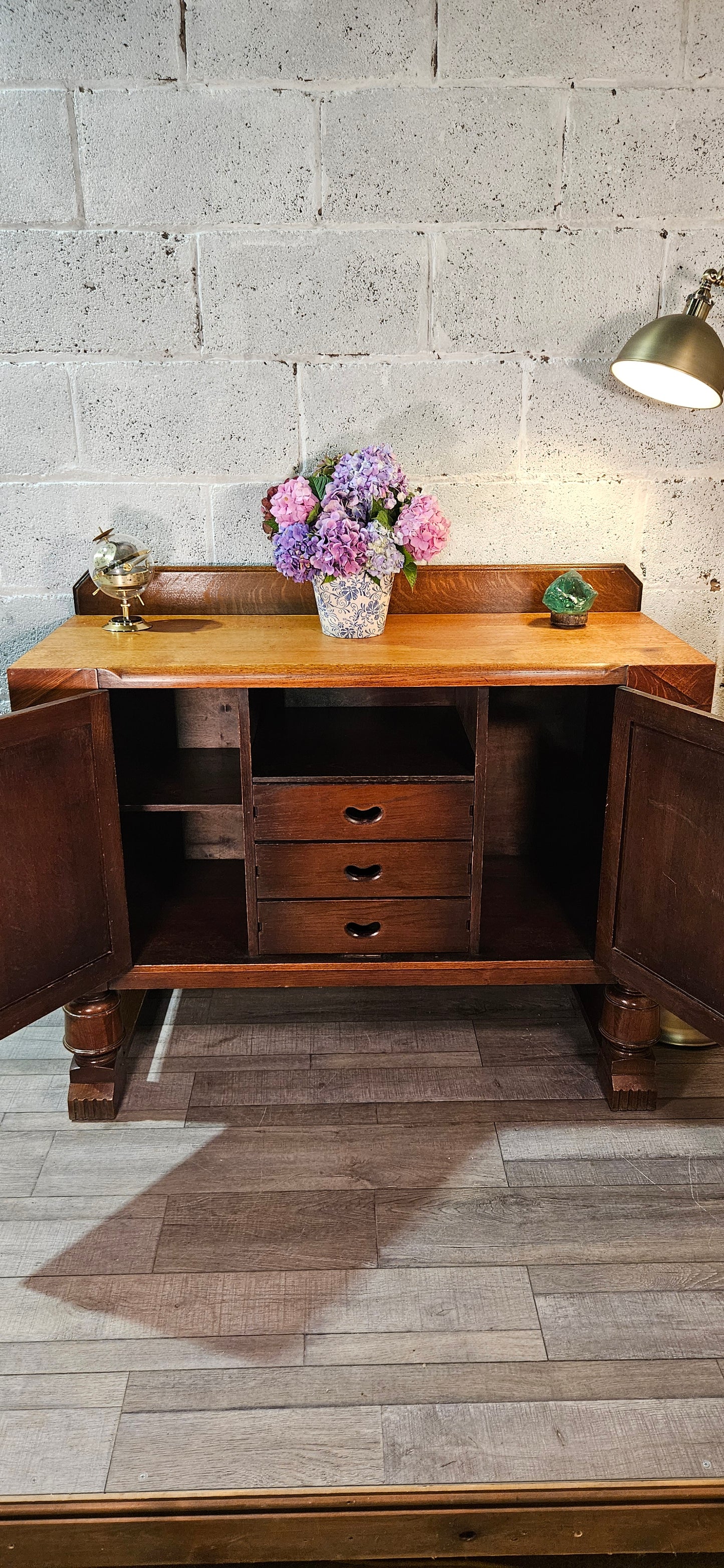 Oak Art Deco Sideboard by Venesta.