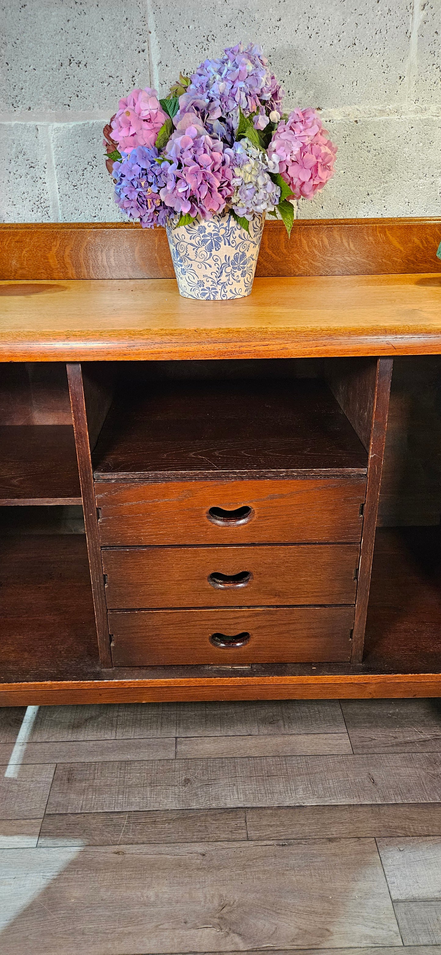 Oak Art Deco Sideboard by Venesta.