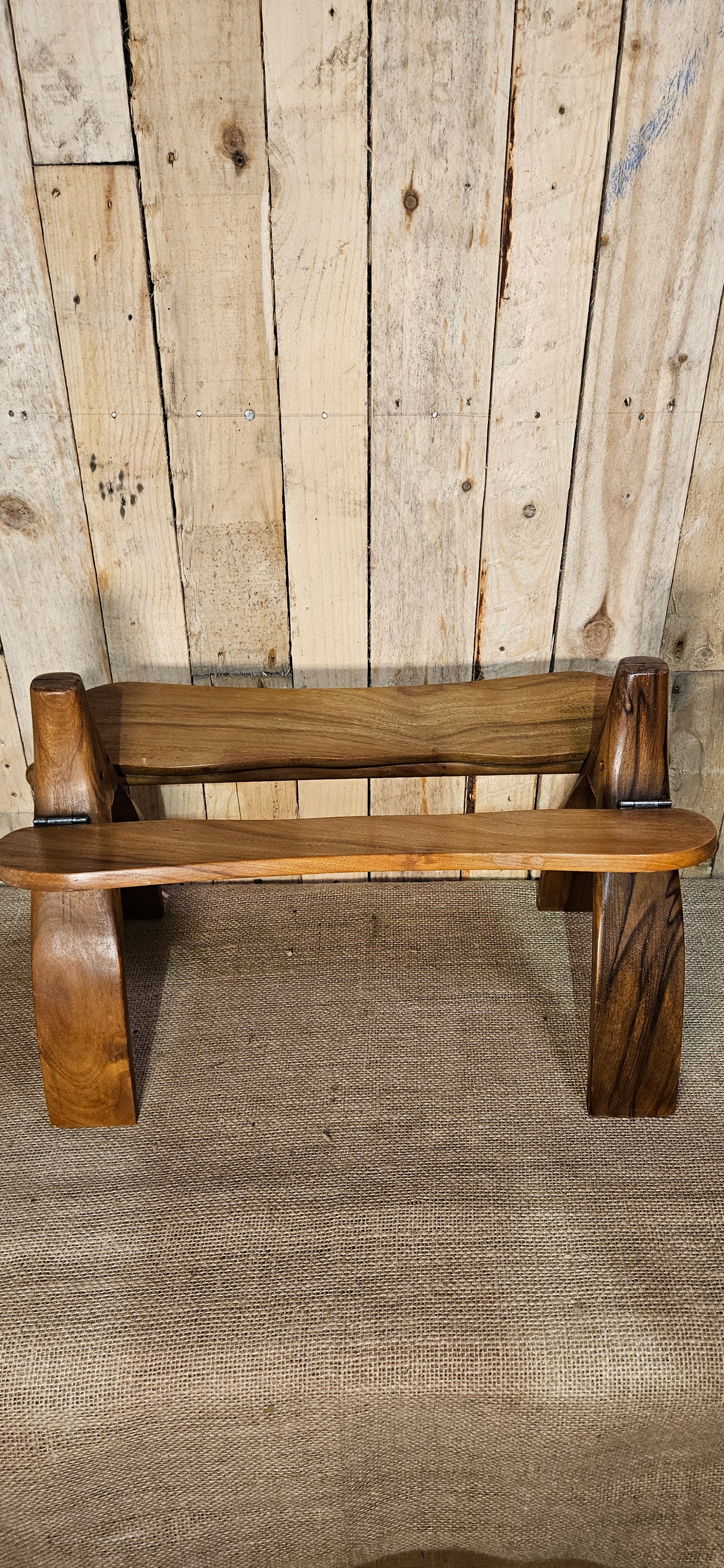 Mid century camel style stool.