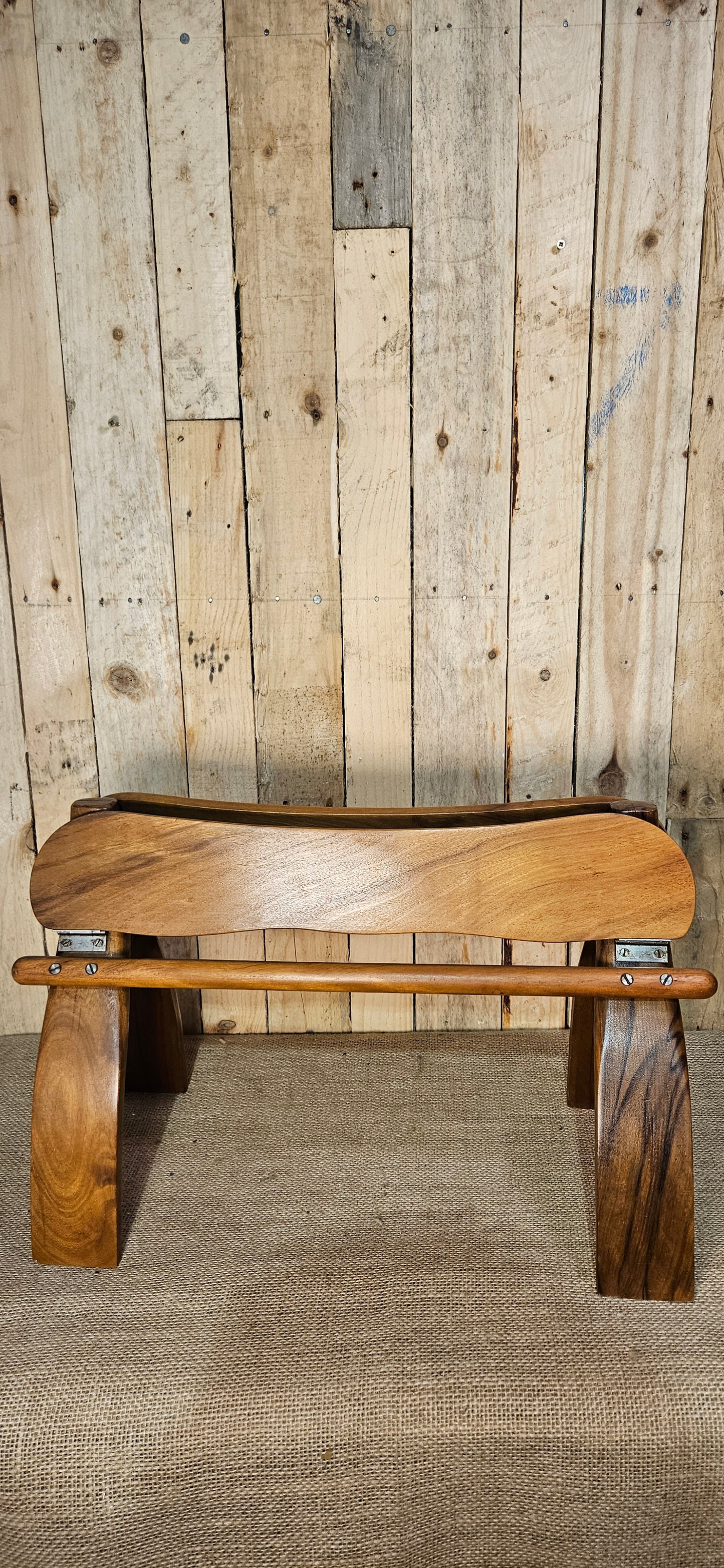 Mid century camel style stool.