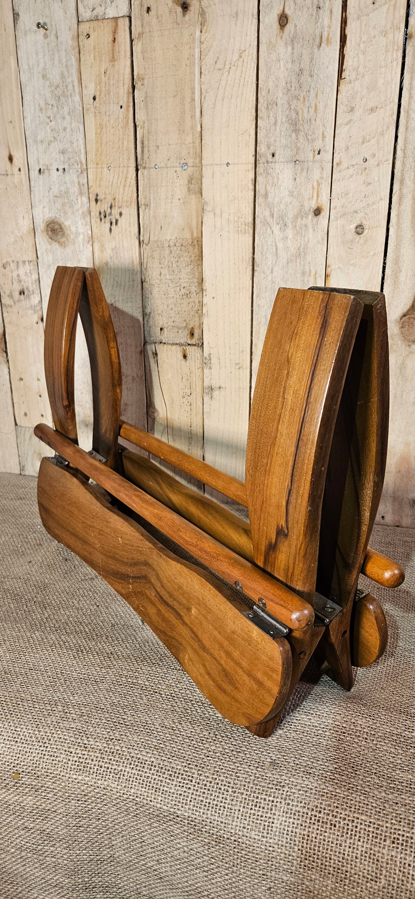 Mid century camel style stool.