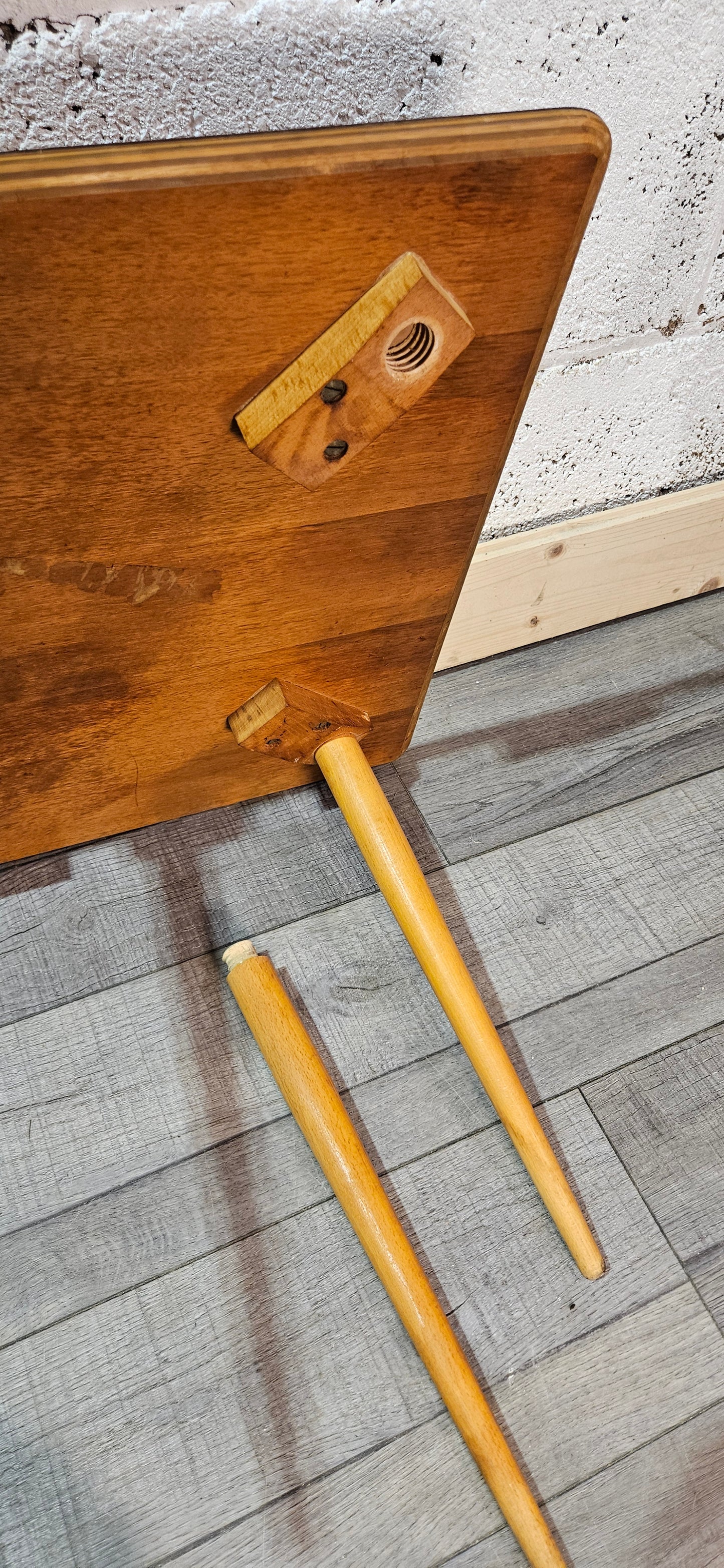 Mid century plywood and formica top coffee table.