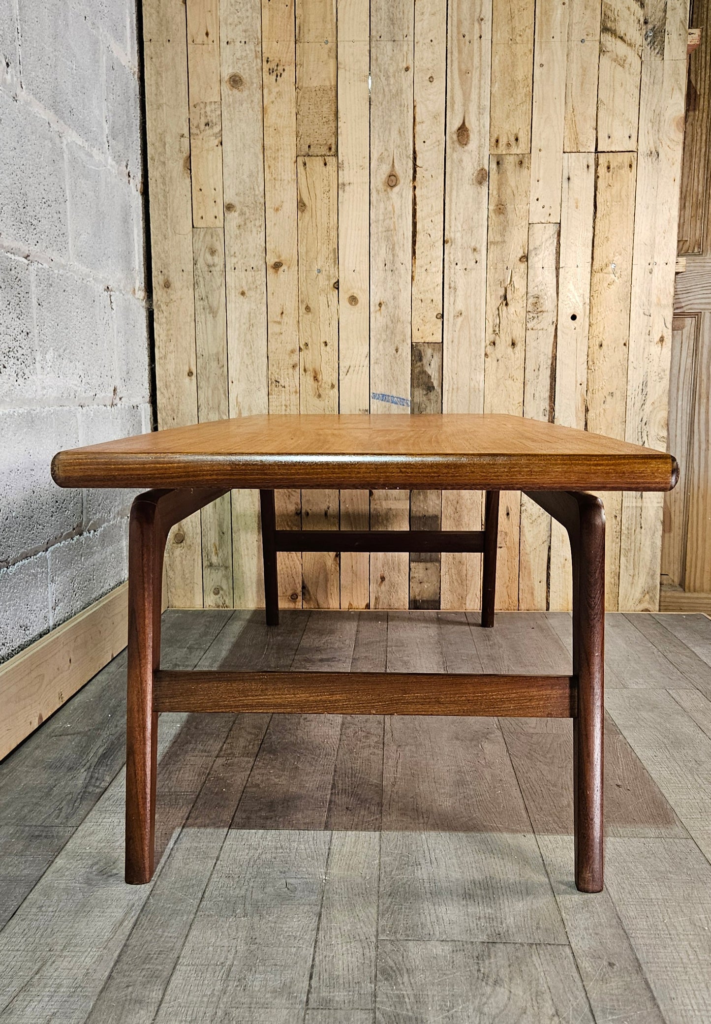 Large Danish teak floating coffee table.