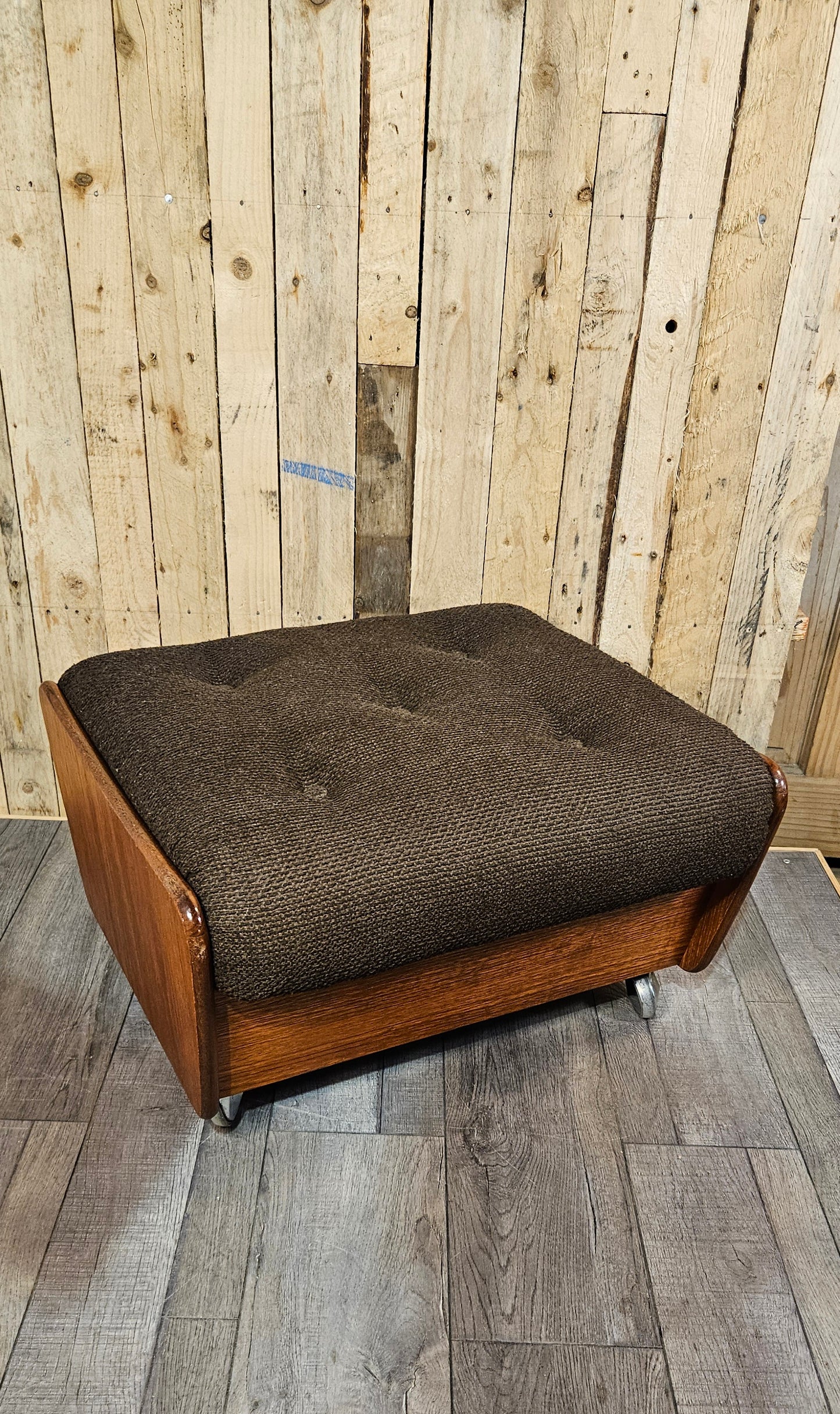 G- Plan saddle stool pouffe.