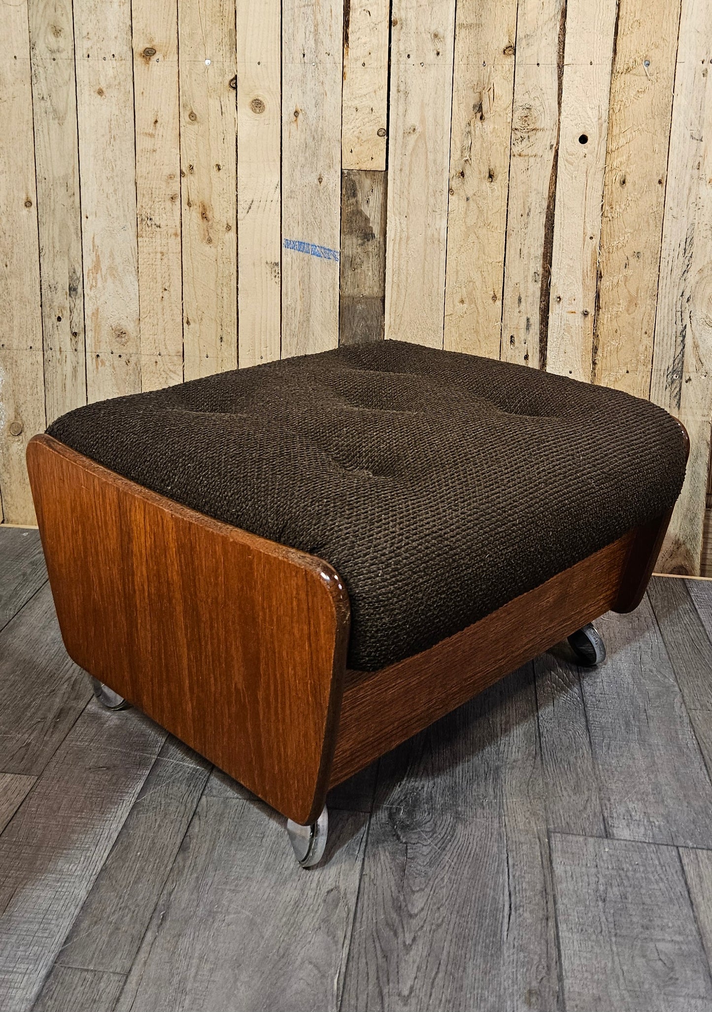 G- Plan saddle stool pouffe.