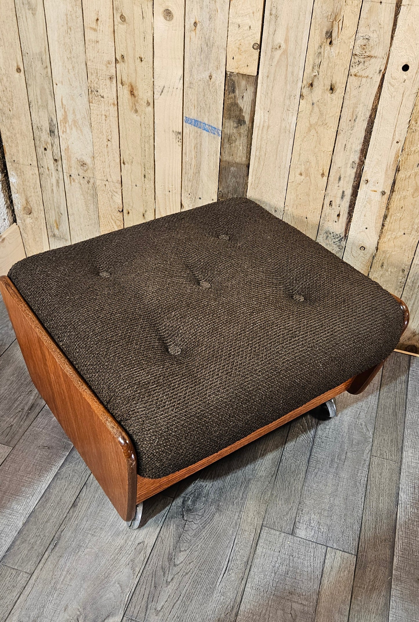 G- Plan saddle stool pouffe.