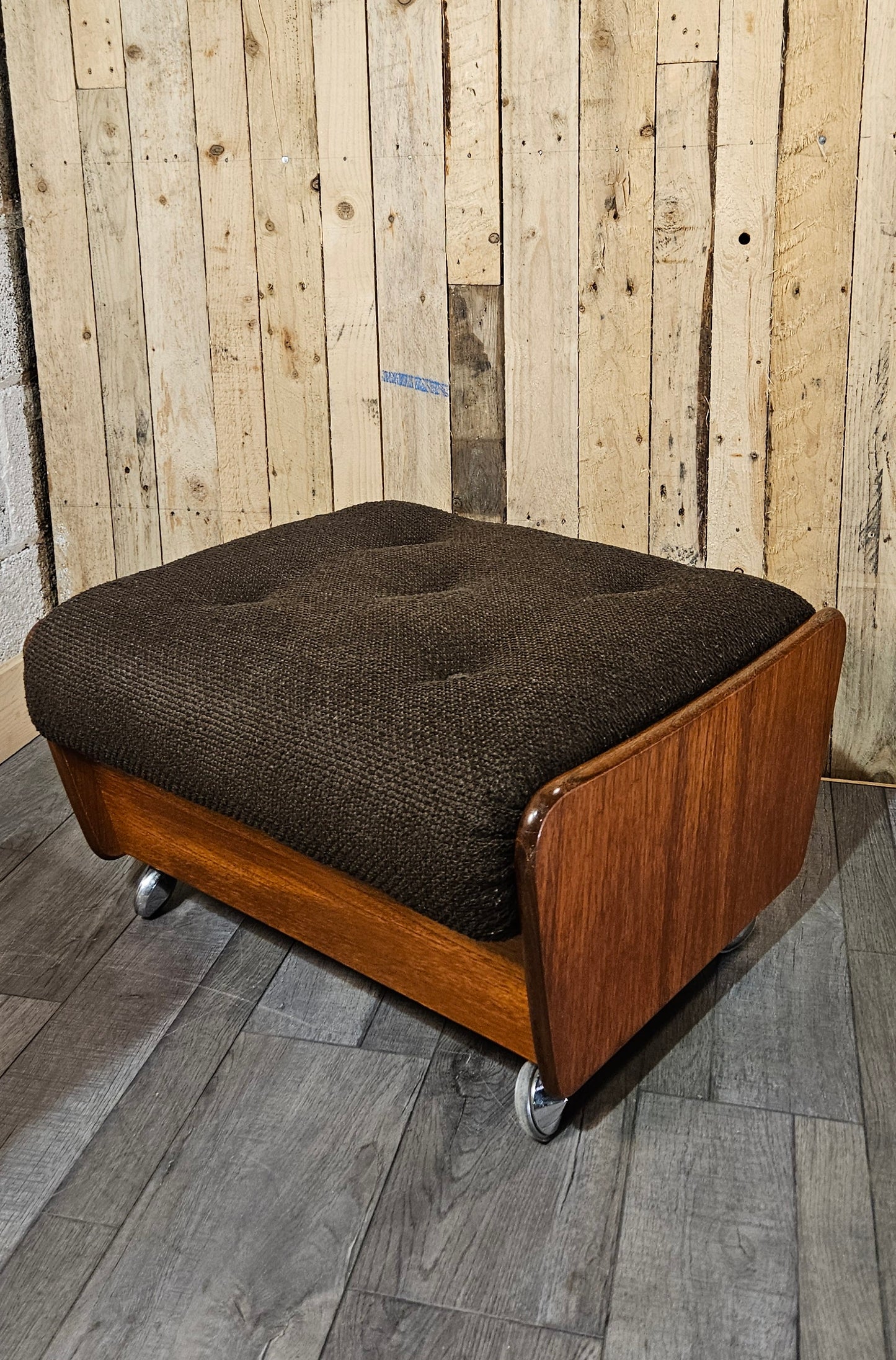 G- Plan saddle stool pouffe.