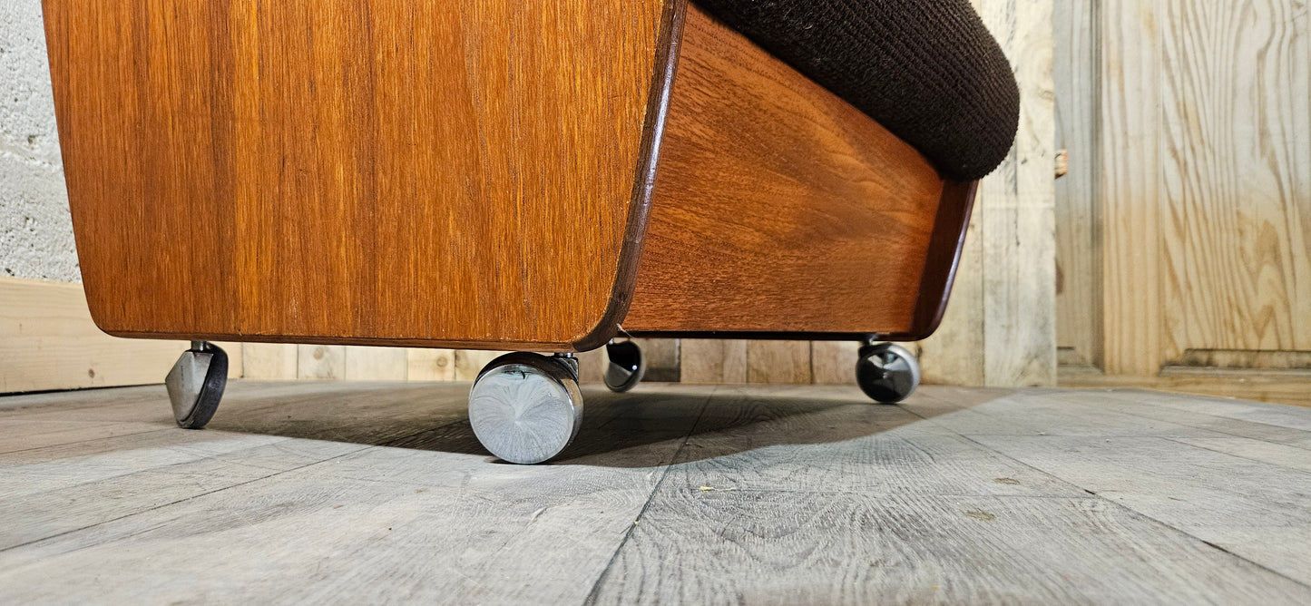 G- Plan saddle stool pouffe.