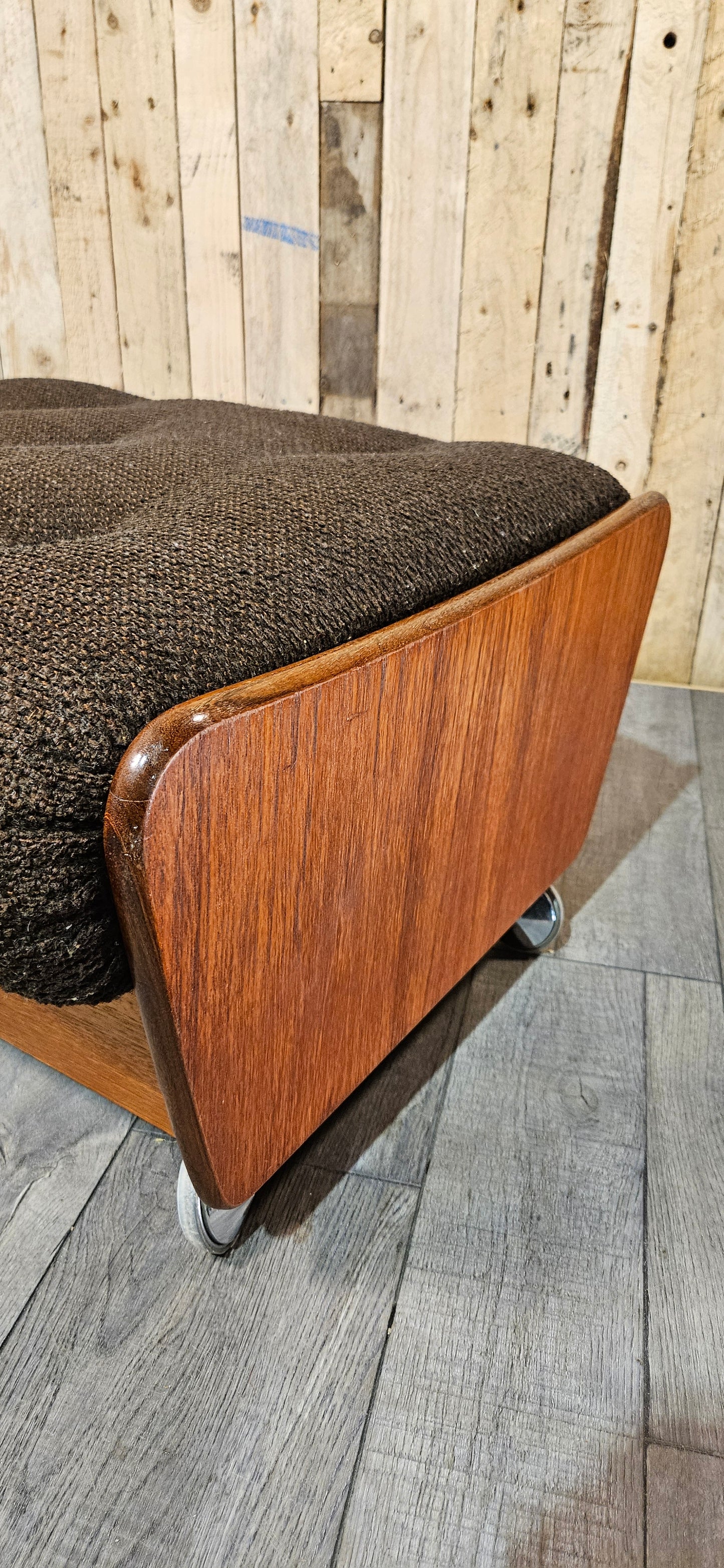 G- Plan saddle stool pouffe.