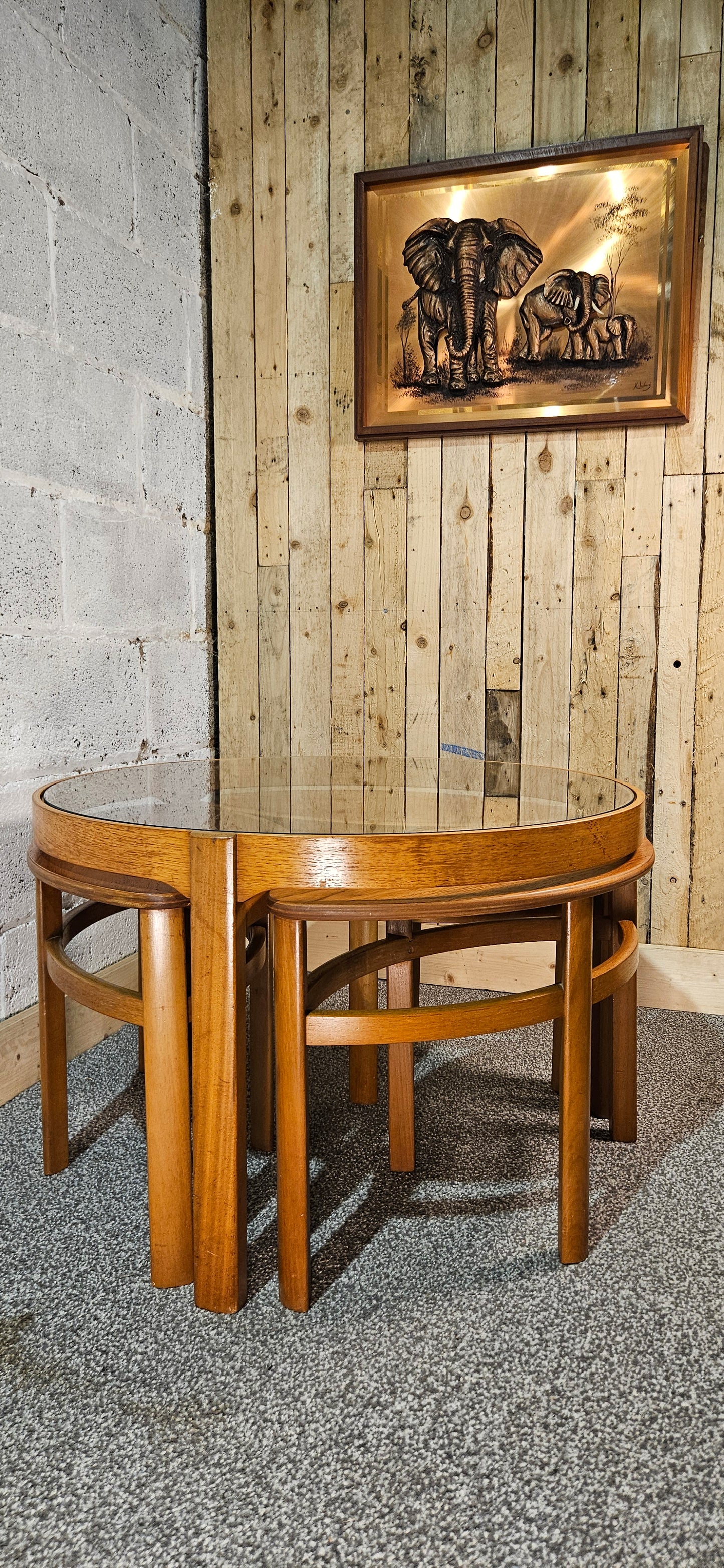 Nathan Trinity nest of 4 tables.