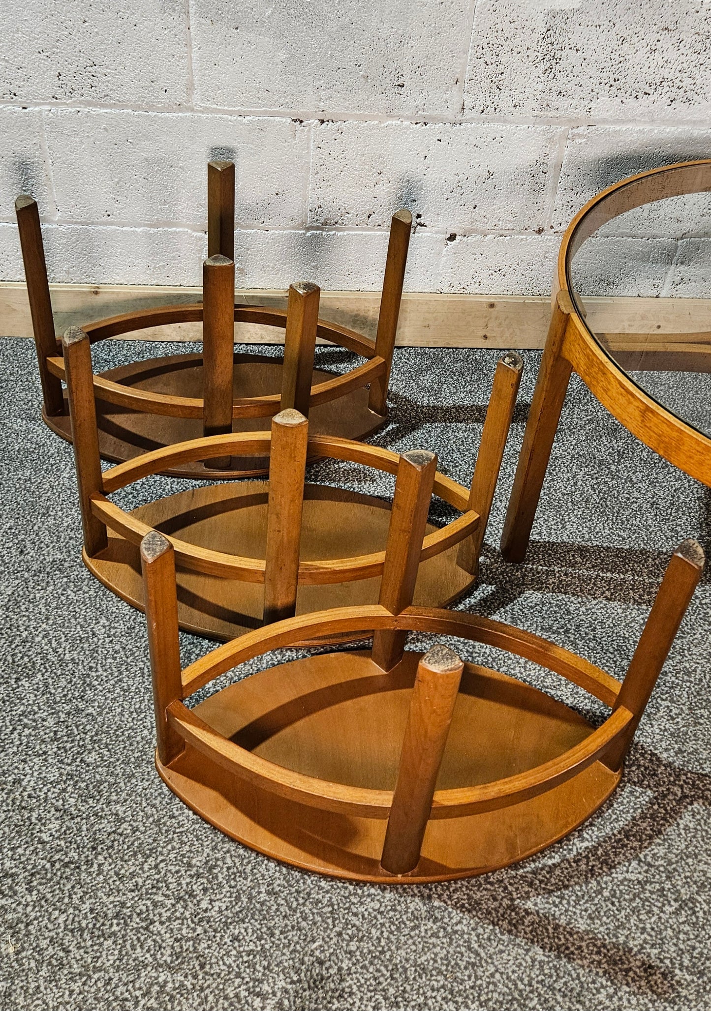 Nathan Trinity nest of 4 tables.