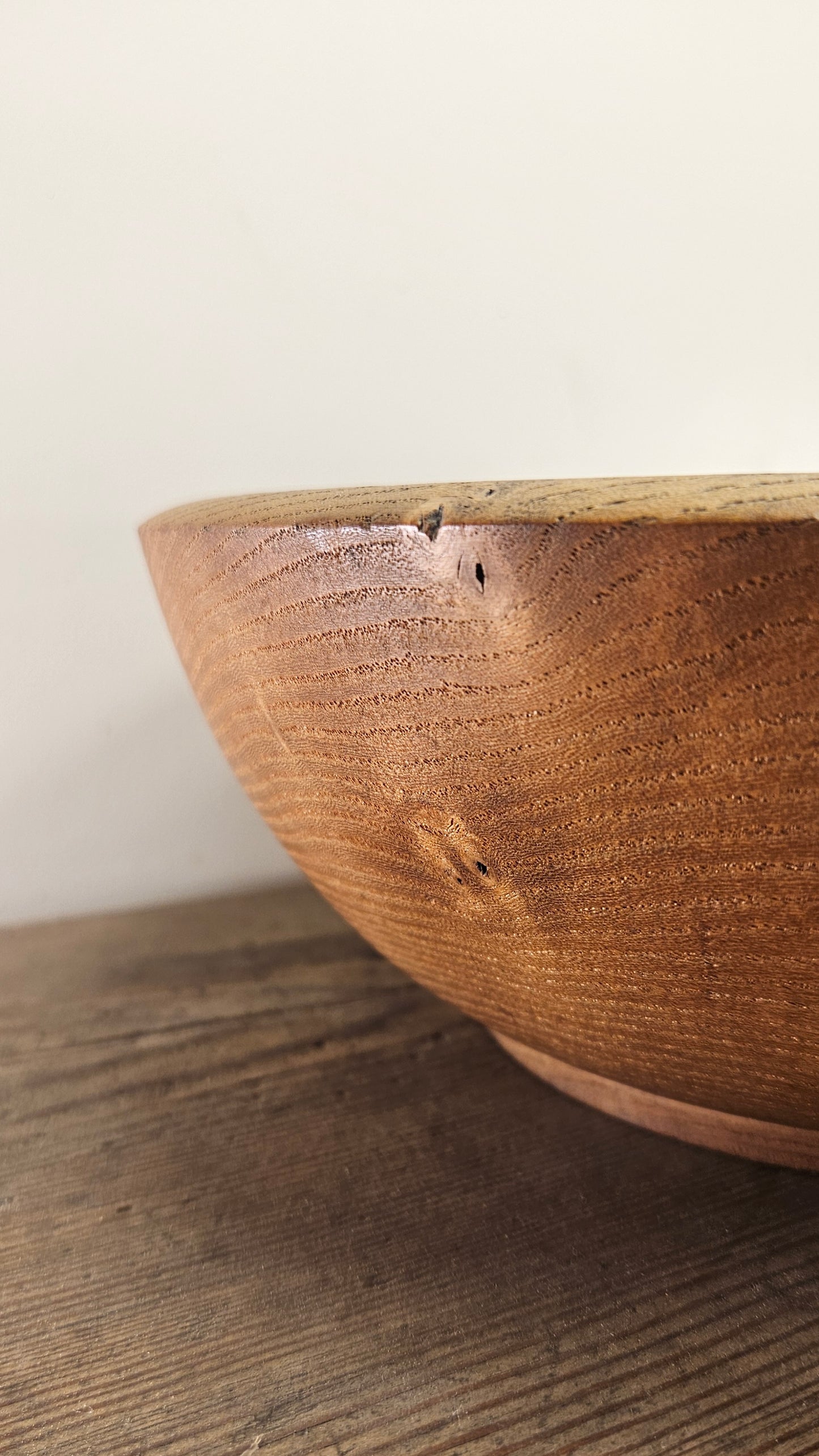 Vintage oak bowl.