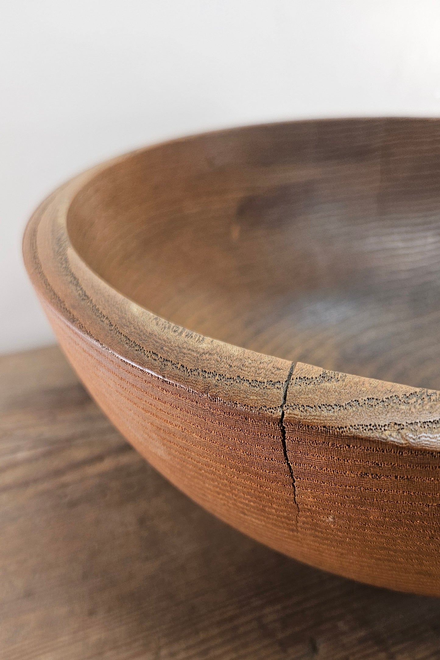 Vintage oak bowl.