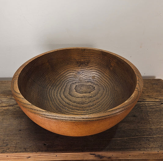 Vintage oak bowl.