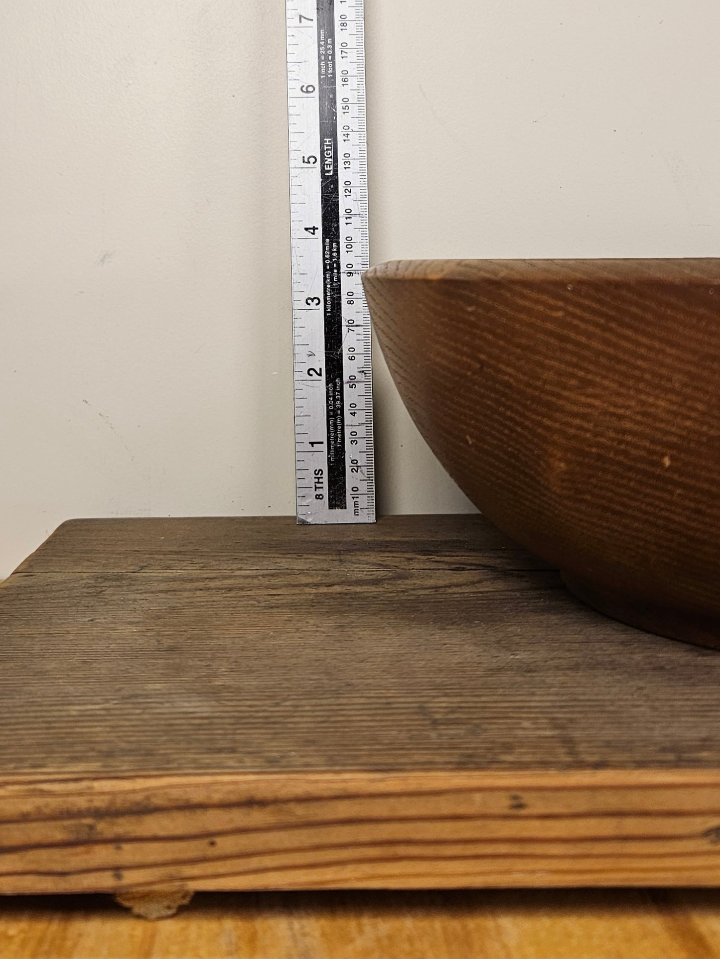 Vintage oak bowl.
