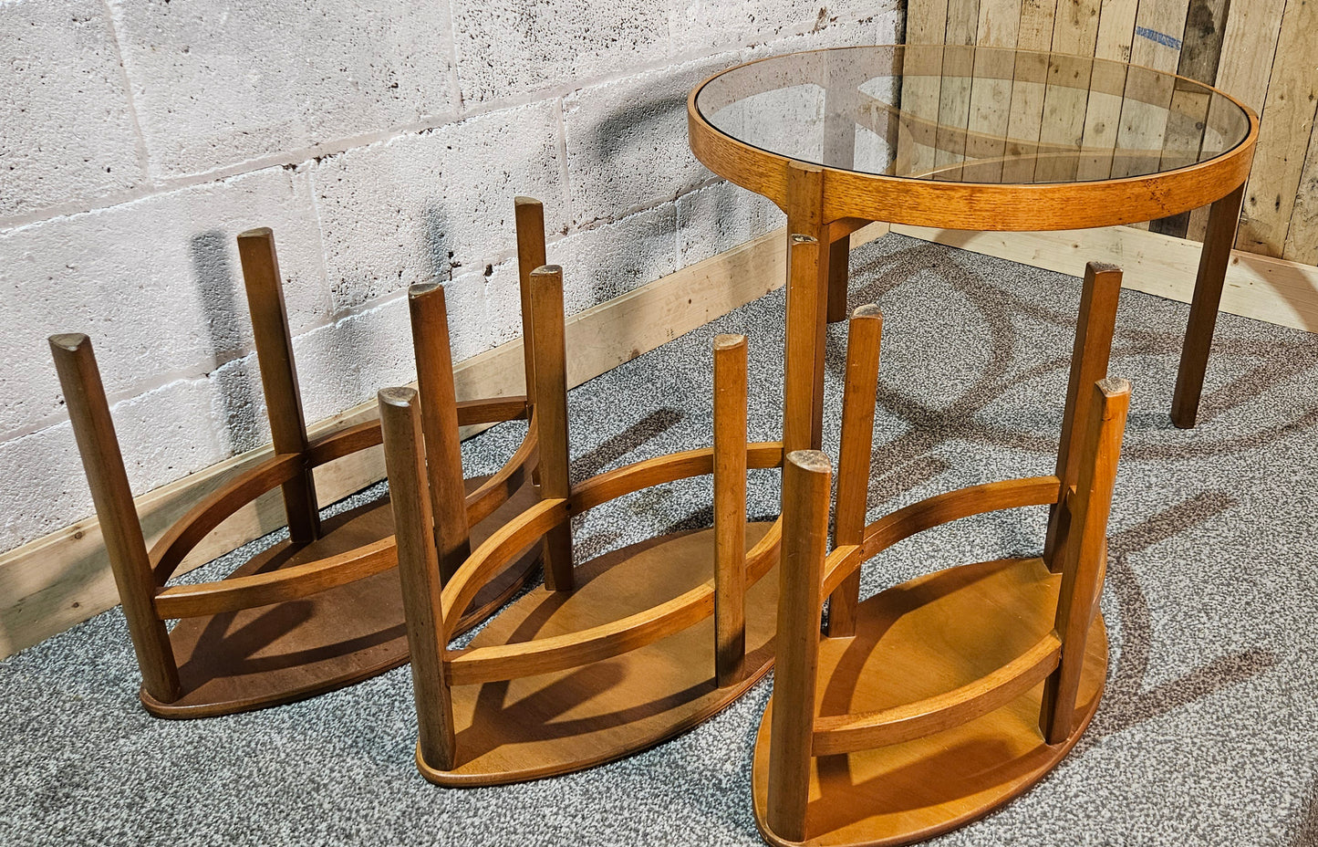 Nathan Trinity nest of 4 tables.